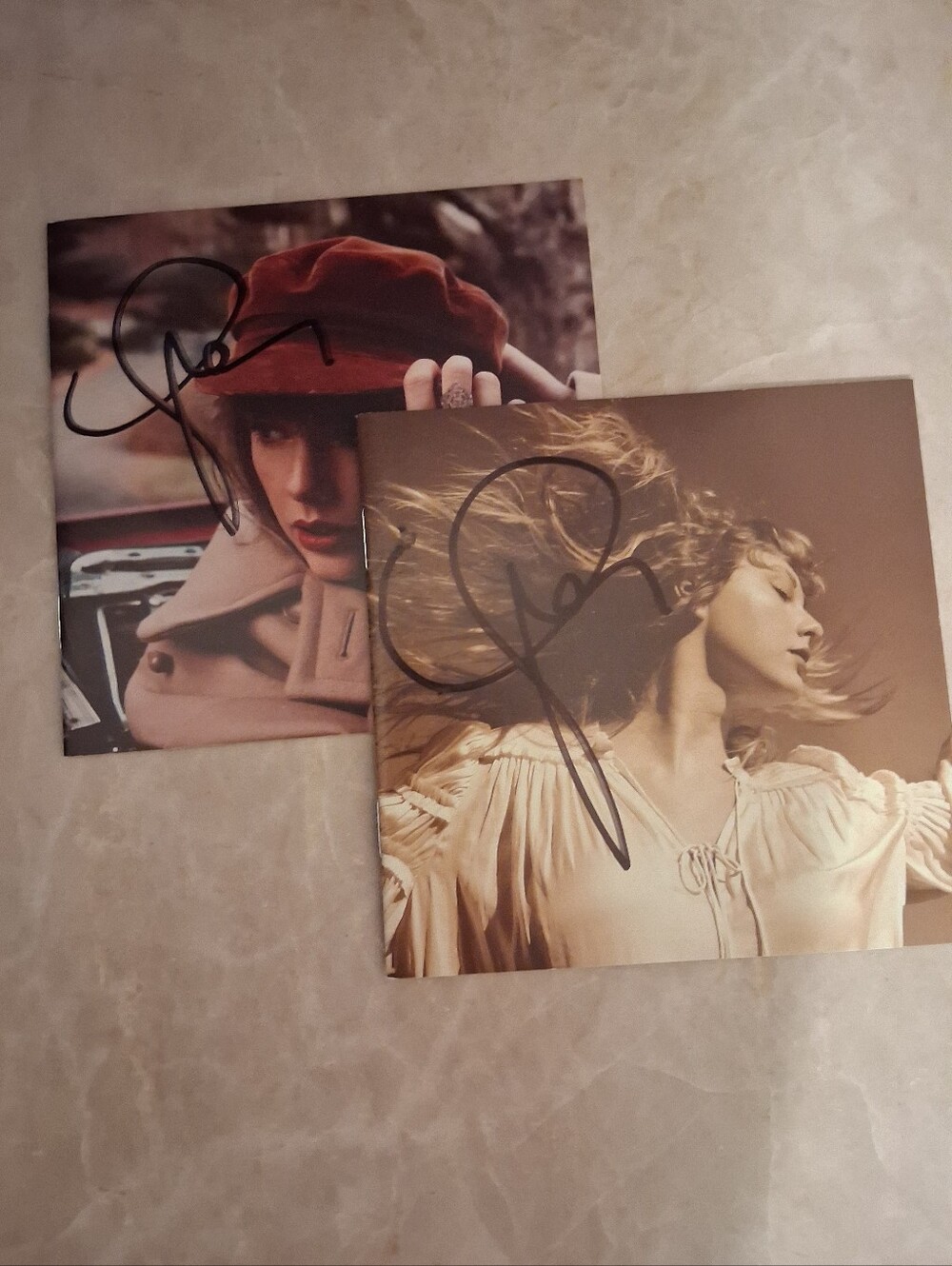 Taylor Swift Signed Red and Fearless Booklets